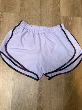 Nike Women’s Light Lavender Athletic Shorts with Dark Trim